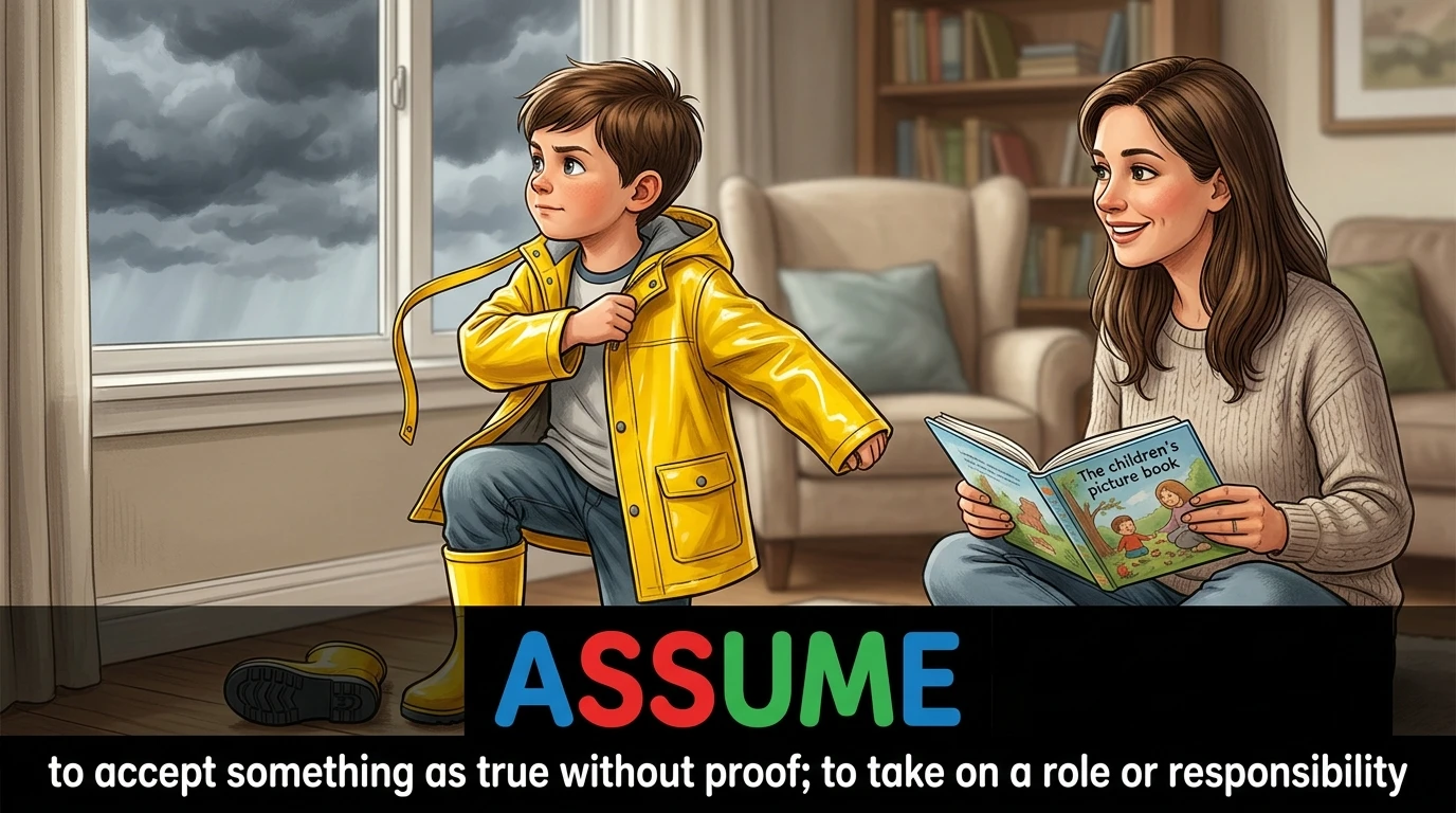 English Illustration for assume